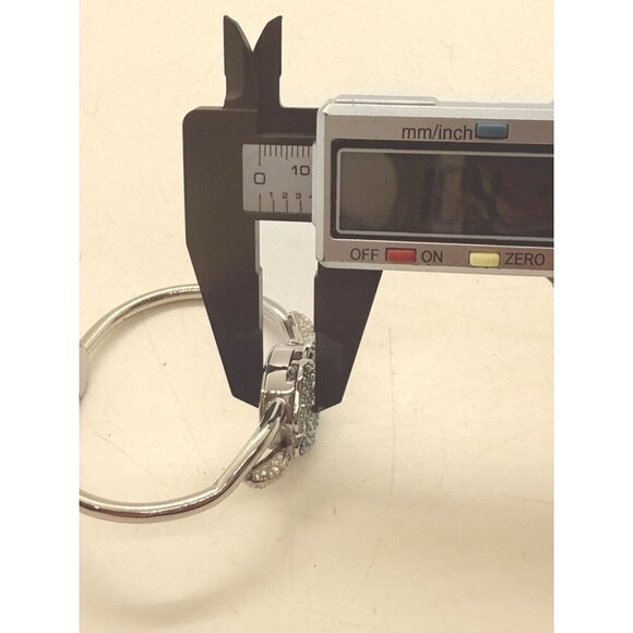 Bellagio BelTempo Fiori Floral Women Hidden Dial Bracelet Watch Silver Turquoise - Picture 6 of 9